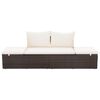 vidaXL Cama de jardín 195x60 cm ratán sintético marrón