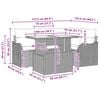 vidaXL Conjunto de sofá de jardín con cojín 5 pcs Gris claro Poliratán