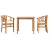 vidaXL Juego de comedor para jard&iacute;n 3 pzas madera maciza de teca