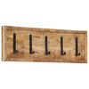 vidaXL Perchero de pared con 5 ganchos madera maciza de mango