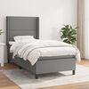vidaXL Cama box spring con colch&oacute;n tela gris oscuro 90x190 cm