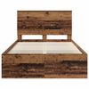 vidaXL Estructura de cama con cabecera Madera vieja 120 x 190 cm
