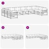 vidaXL Conjunto de sof&aacute;s de exterior con coj&iacute;n 10 pcs Natural y Crema