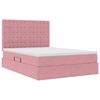 vidaXL Cama con almacenamiento y LED Rosa 140 x 200 cm Terciopelo