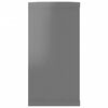 vidaXL Estante cubo pared 2 uds contrachapado gris brillo 100x15x30 cm