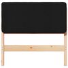 vidaXL Cabecero tapizado Marr&oacute;n y Negro 80 cm Madera de pino macizo