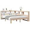 vidaXL Cama con estanter&iacute;a sin colch&oacute;n madera maciza de pino 160x200cm