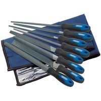 Draper Tools Set de escofinas y limas de ingeniería 8 uds 200 mm 44961