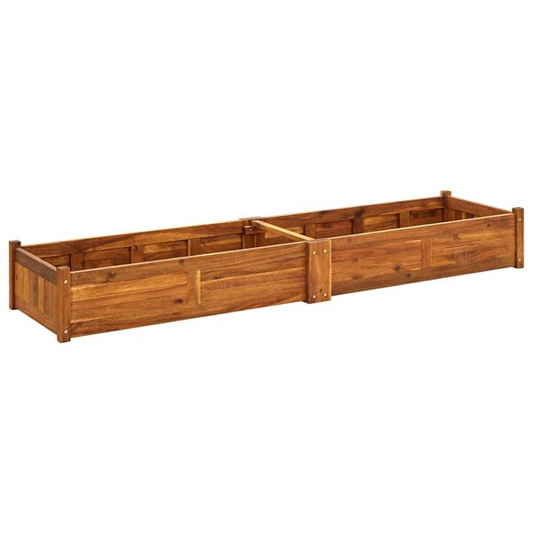vidaXL Arriate de madera de acacia 200x50x25 cm