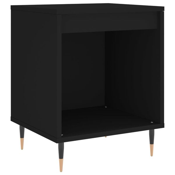 vidaXL Mesitas de noche 2 uds madera de ingenier&iacute;a negro 40x35x50 cm