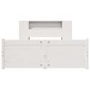vidaXL Cama con estantería sin colchón madera maciza blanca 160x200 cm
