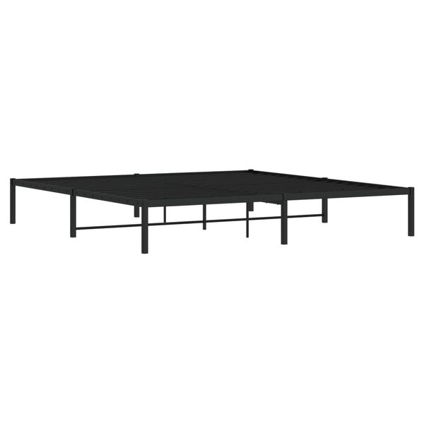 vidaXL Estructura de cama sin colch&oacute;n metal negro 200x200 cm