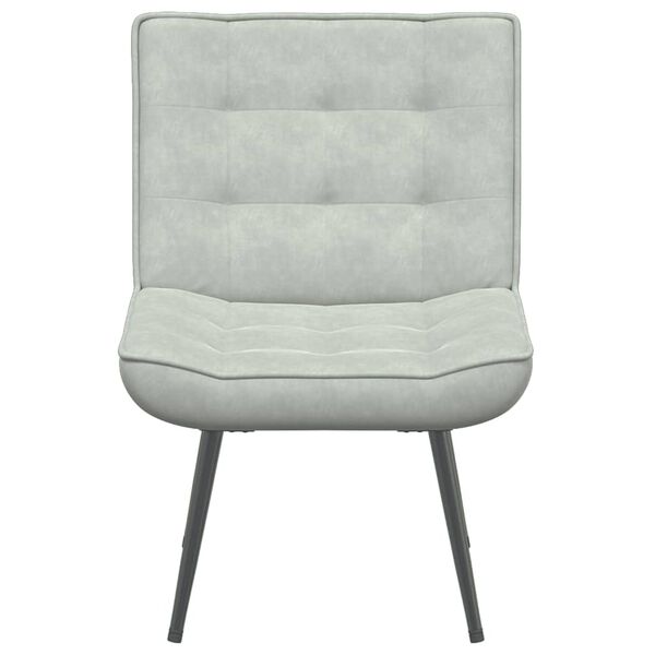 vidaXL Sill&oacute;n de relax terciopelo gris claro 64x74x84 cm