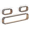 vidaXL Juego de estantes de pared 3 piezas madera maciza de mango