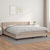 vidaXL Cama box spring con colch&oacute;n cuero sint&eacute;tico capuchino 200x200cm