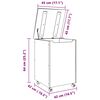 vidaXL Cesta ropa sucia con ruedas RANA madera pino blanca 45x45x64 cm