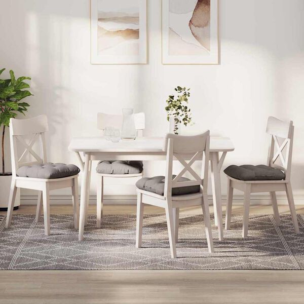 vidaXL Cojines para asiento 4 pcs Taup&eacute; 40 x 40 x 12 cm tela