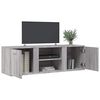 vidaXL Mueble de TV de madera de ingenier&iacute;a gris sonoma 120x34x37 cm