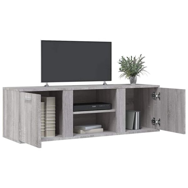 vidaXL Mueble de TV de madera de ingenier&iacute;a gris sonoma 120x34x37 cm