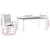 vidaXL Conjunto de Comedor de Jard&iacute;n 9 pcs Marr&oacute;n
