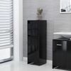 vidaXL Armario de ba&ntilde;o madera contrachapada negro 30x30x95 cm