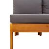 vidaXL Set de sofás de jardín con cojines 9 pzas madera maciza acacia
