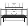 vidaXL Estructura cama sin colch&oacute;n con estribo metal negro 80x200 cm