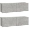 vidaXL Set de muebles de TV 6 pzas madera contrachapada gris hormig&oacute;n