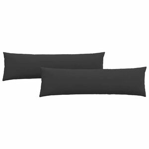 vidaXL Cojines de sof&aacute; 2 pcs Negro 145 x 40 cm tela
