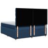 vidaXL Cama box spring con colch&oacute;n tela azul 200x200 cm