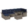 vidaXL Conjunto de sof&aacute; de jard&iacute;n 8 uds. Gris rat&aacute;n sint&eacute;tico