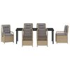 vidaXL Conjunto de Comedor de Jard&iacute;n 7 pcs Beige y Gris Claro