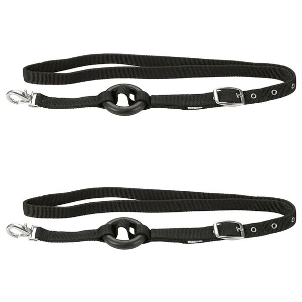 Kerbl Riendas laterales 2 unidades negro Full 32660