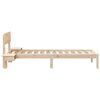 vidaXL Estructura de cama Marrón 75 x 190 cm Madera de pino macizo