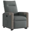 vidaXL Sill&oacute;n el&eacute;ctrico reclinable elevable de tela gris oscuro