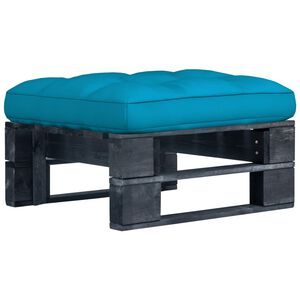 vidaXL Otomana de jard&iacute;n de palets madera de pino impregnada negro