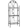 vidaXL Estante para macetas 3 niveles hierro negro 52x28x128 cm