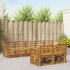 vidaXL Juegos de sof&aacute;s 8 pcs Natural Madera de Acacia S&oacute;lida