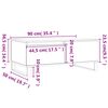 vidaXL Mesa de centro madera contrachapada roble Sonoma 90x50x36,5 cm