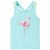 vidaXL Camiseta de tirantes infantil verde menta claro 128