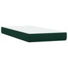 vidaXL Cama box spring con colch&oacute;n terciopelo verde oscuro 80x220 cm