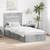vidaXL Cama con almacenamiento con cabecera Gris Concreto 90 x 200 cm