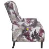 vidaXL Sill&oacute;n reclinable de masaje de tela con estampado de flores