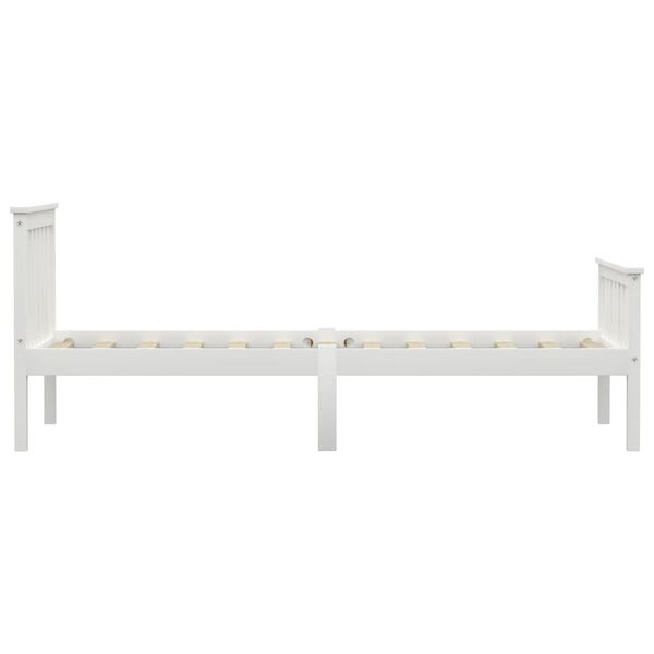 vidaXL Estructura de cama sin colch&oacute;n madera de pino blanco 90x200 cm