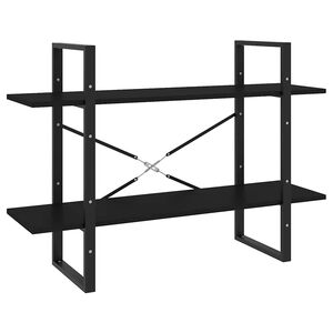 vidaXL Estanter&iacute;a de 2 niveles madera contrachapada negro 100x30x70 cm