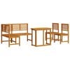 vidaXL Conjunto de Bancos de Jard&iacute;n 4 pcs Marr&oacute;n