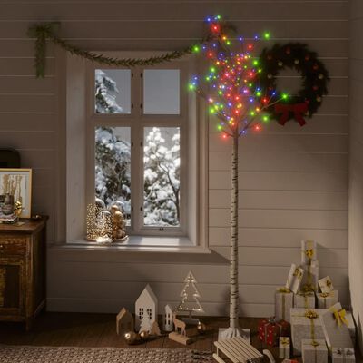 vidaXL Árbol de Navidad LED de colores sauce interior y exterior 2,2 m