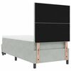 vidaXL Cama tipo Box Spring Gris claro 90 x 190 cm Terciopelo