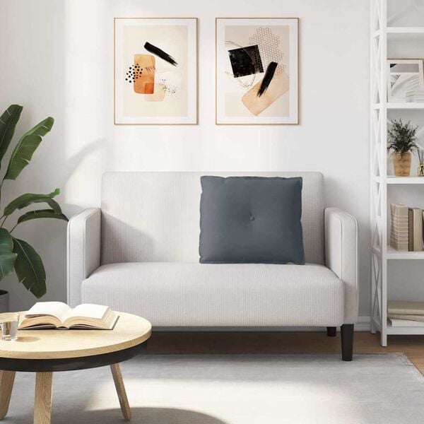 vidaXL Coj&iacute;n de Espalda Gris oscuro 60 x 50 cm Tela de pana