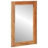 vidaXL Espejo de ba&ntilde;o Montaje en la pared Marr&oacute;n 70 x 50 x 2.5 cm